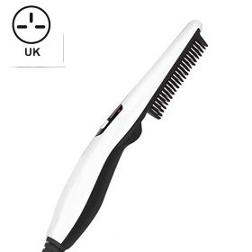 Multifunctional Male And Female Styling Combing And Straight Dual-Use (Option: White-UK)