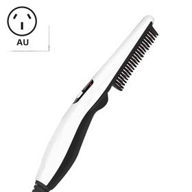 Multifunctional Male And Female Styling Combing And Straight Dual-Use (Option: White-AU)