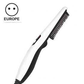 Multifunctional Male And Female Styling Combing And Straight Dual-Use (Option: White-EU)