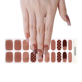 Gel 20 Finger Phototherapy Light UV Polish Half Baked Nail Stickers (Option: NG200088)