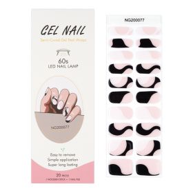 Gel 20 Finger Phototherapy Light UV Polish Half Baked Nail Stickers (Option: NG200077)