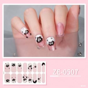 Apply Oil Film Fluorescent Nail Enhancement Sticker Glow At Night (Option: ZE 0507-Nail Sticker Down)