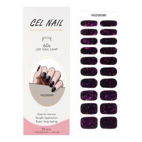 Gel 20 Finger Phototherapy Light UV Polish Half Baked Nail Stickers (Option: NG200090)