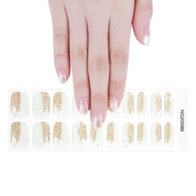 Gel 20 Finger Phototherapy Light UV Polish Half Baked Nail Stickers (Option: NG200089)