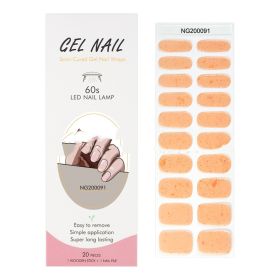 Gel 20 Finger Phototherapy Light UV Polish Half Baked Nail Stickers (Option: NG200091)