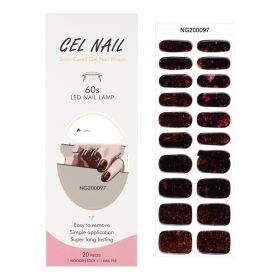 Gel 20 Finger Phototherapy Light UV Polish Half Baked Nail Stickers (Option: NG200097)