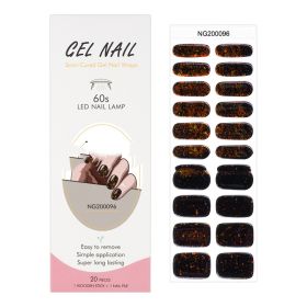 Gel 20 Finger Phototherapy Light UV Polish Half Baked Nail Stickers (Option: NG200096)