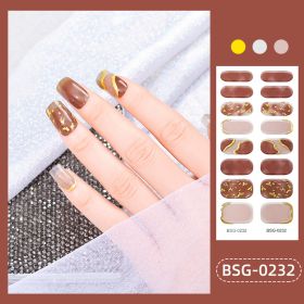 Glue Gilding Semi-curing Nail Sticker (Option: BSG0232-Nail Sticker)