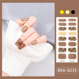 Glue Gilding Semi-curing Nail Sticker (Option: BSG0235-Nail Sticker)