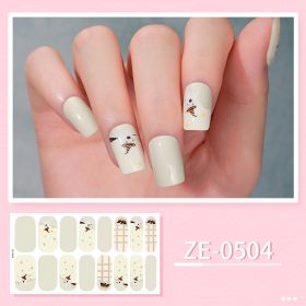 Apply Oil Film Fluorescent Nail Enhancement Sticker Glow At Night (Option: ZE 0504-Nail Sticker Down)