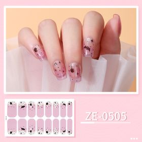 Apply Oil Film Fluorescent Nail Enhancement Sticker Glow At Night (Option: ZE 0505-Nail Sticker Down)