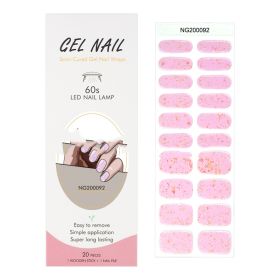 Gel 20 Finger Phototherapy Light UV Polish Half Baked Nail Stickers (Option: NG200092)