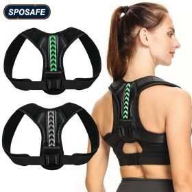 Adjustable Back Shoulder Posture Corrector Belt Clavicle Spine Support Reshape Your Body Home Office Sport Upper Back Neck Brace (Color: Blue, size: XL-weight 90-120KG)