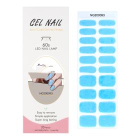 Gel 20 Finger Phototherapy Light UV Polish Half Baked Nail Stickers (Option: NG200093)