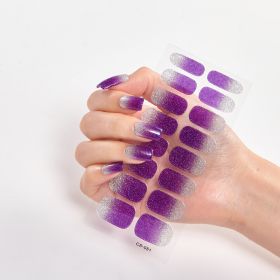 Gradient Onion Powder Manicure Tearable Color Nail Sticker (Option: CS051-Plastic)