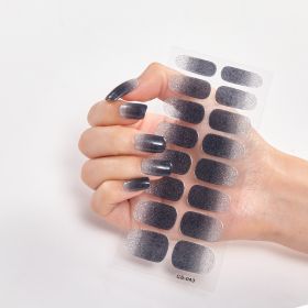 Gradient Onion Powder Manicure Tearable Color Nail Sticker (Option: CS043-Plastic)